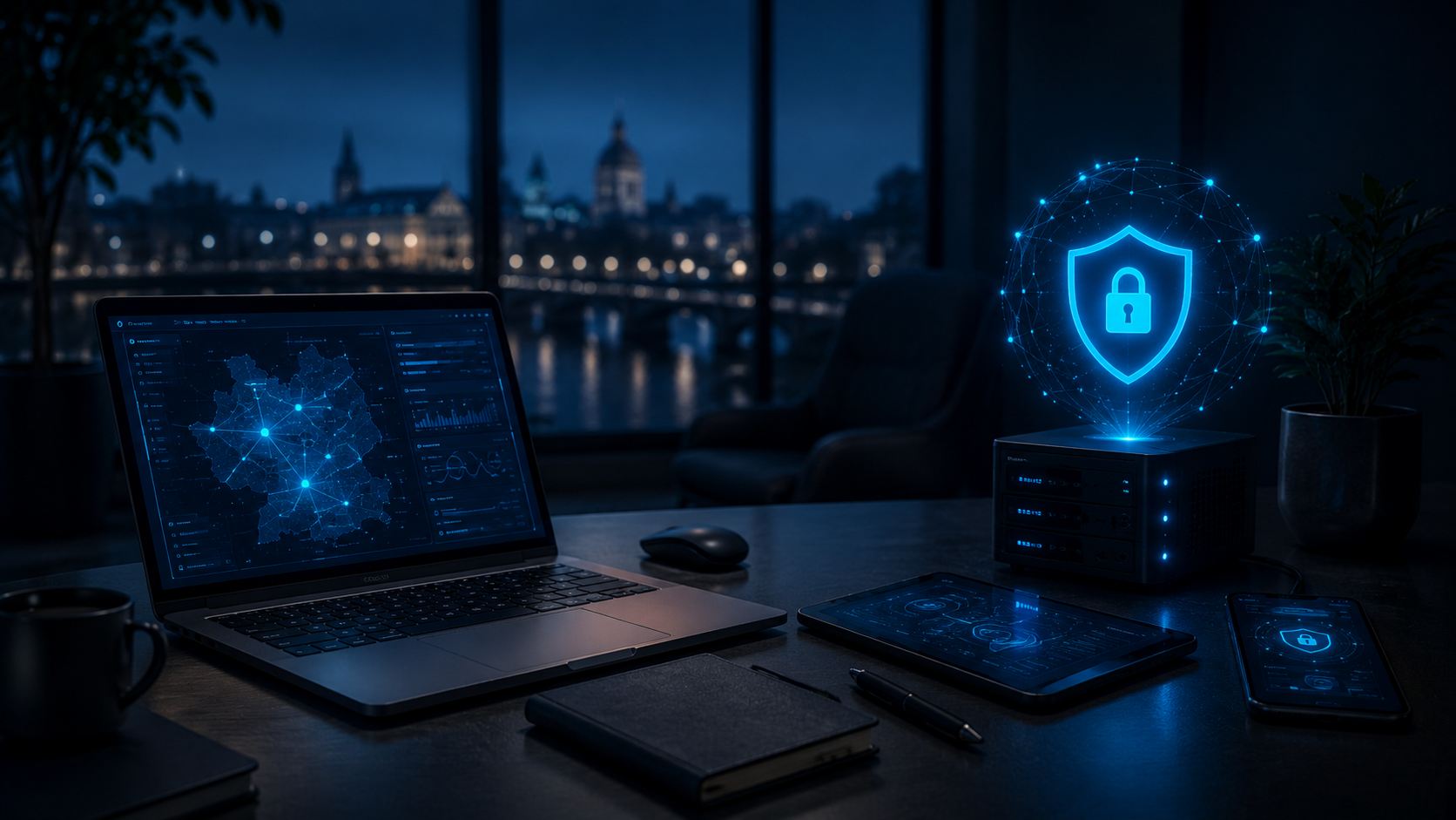 IT assessment workstation with cybersecurity analysis