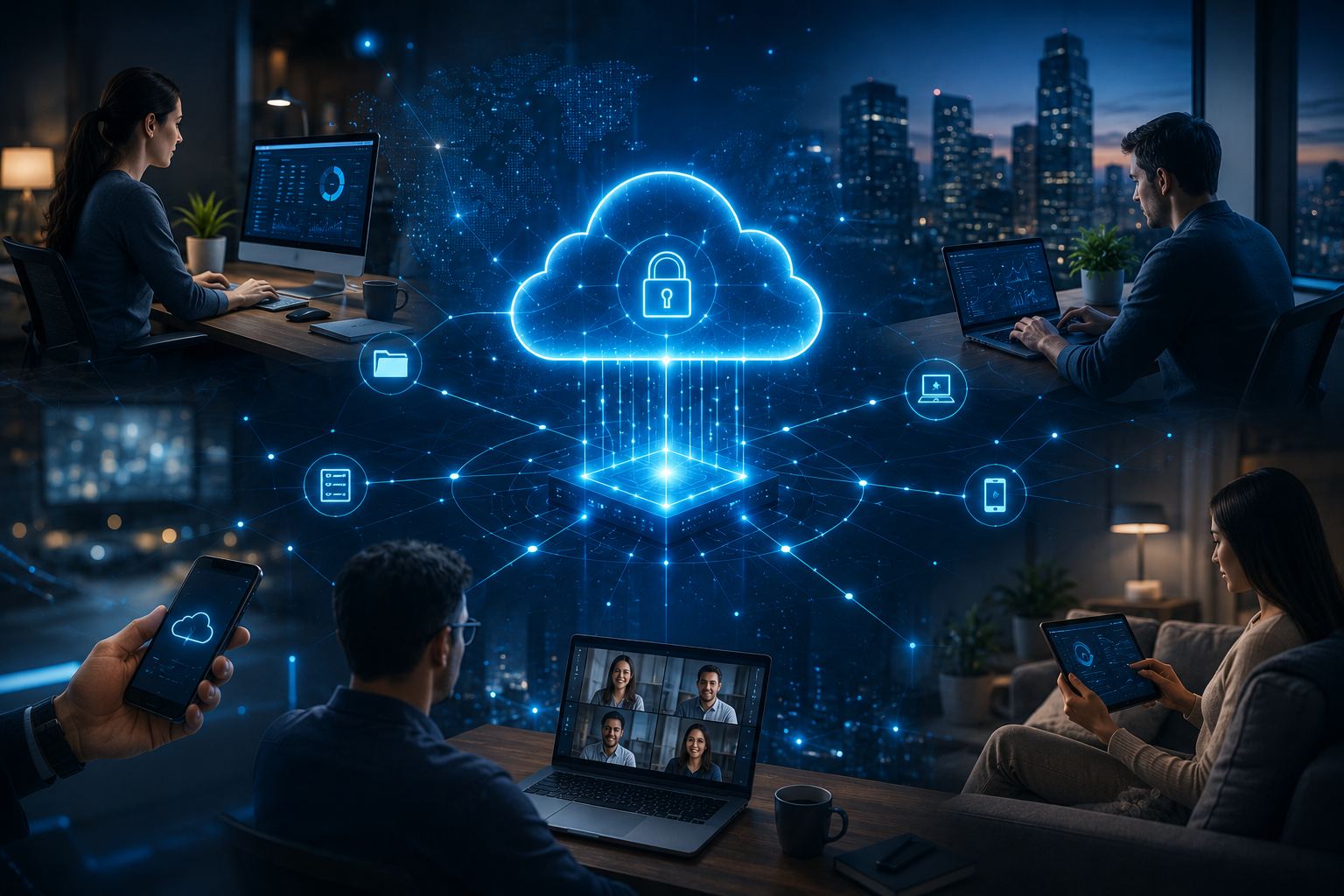 Cloud and modern workplace managed IT visual