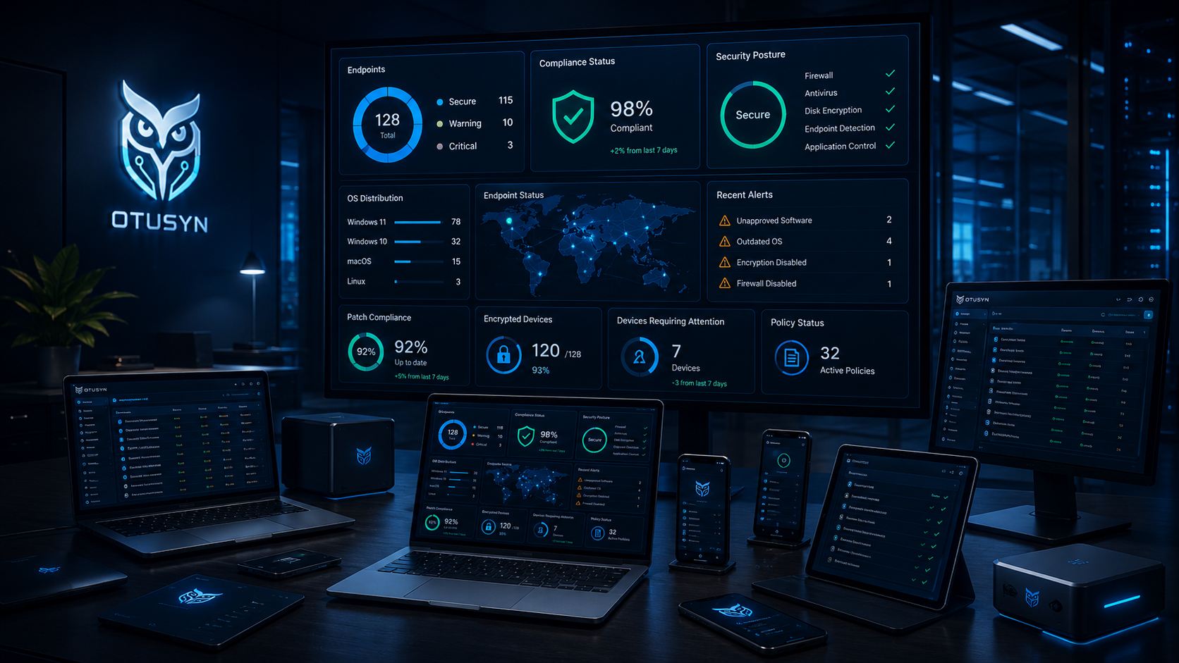 OTUSYN endpoint compliance and device management dashboard