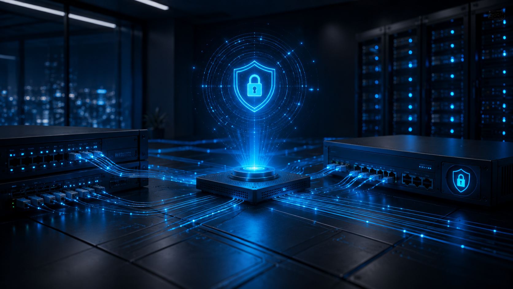 Network security infrastructure with server room