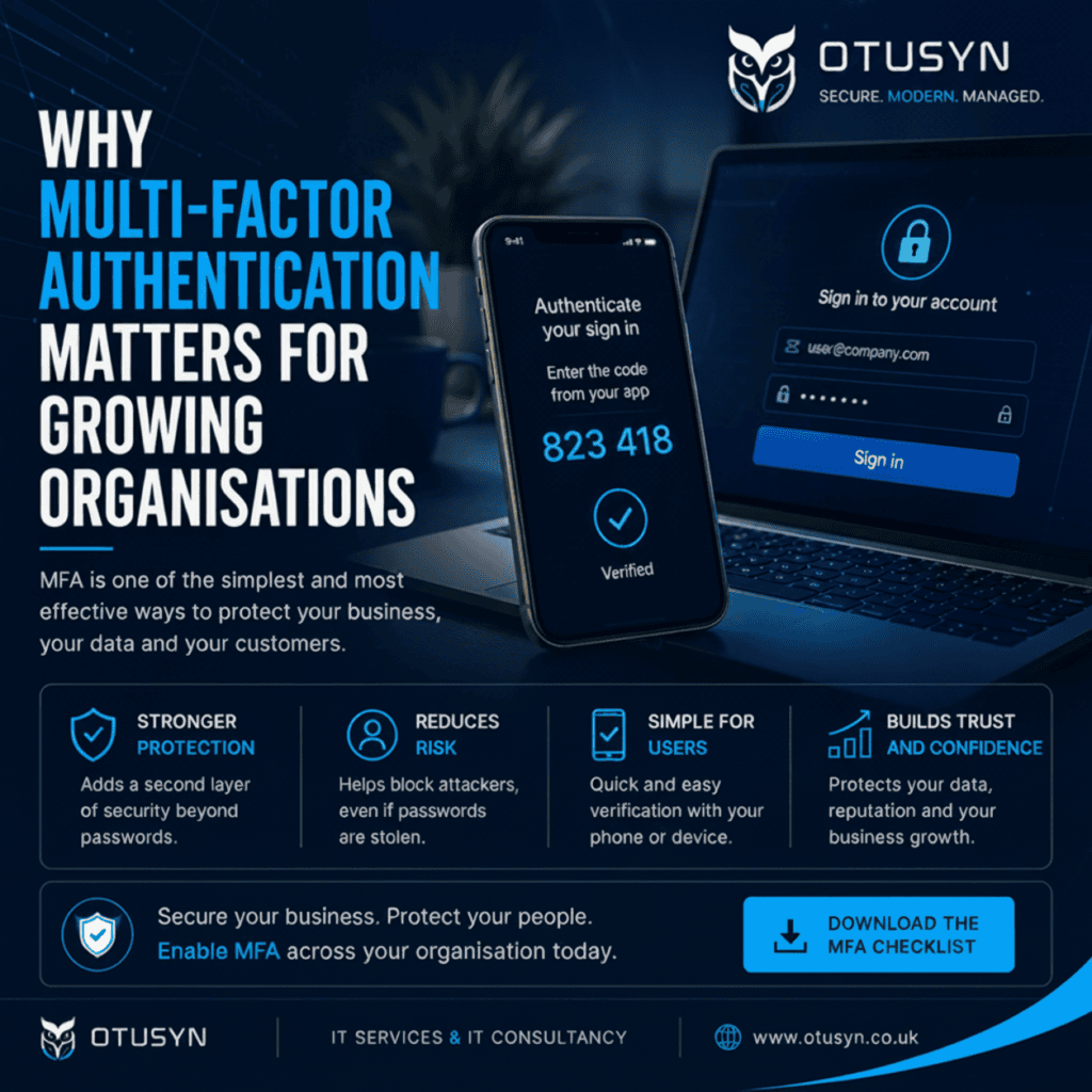 Why Multi-Factor Authentication Matters for Growing Organisations